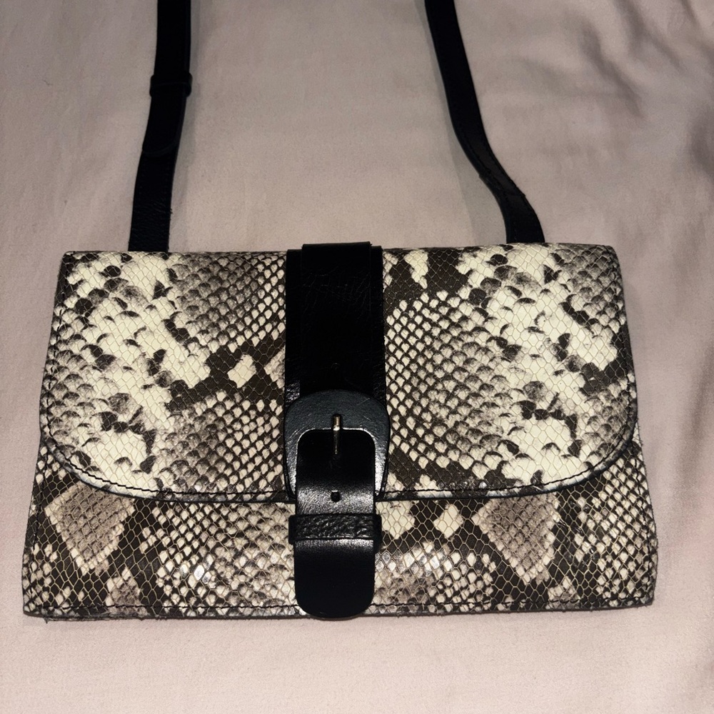 Patricia Nash Tauriana Python-Embossed Leather Cr… - image 1